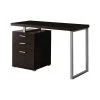 Monarch Specialties Computer Desk, Home Office, Laptop, Storage Drawers, 48"L, Work, Metal, Brown