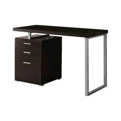 Monarch Specialties Computer Desk, Home Office, Laptop, Storage Drawers, 48"L, Work, Metal, Brown