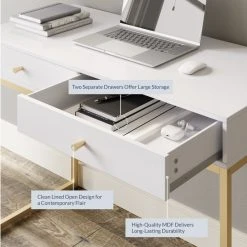 Belleze 42" Home Office Writing Computer Desk Console Table, White 10 Belleze 42" Home Office Writing Computer Desk Console Table, White -Boraam Industries Shop 1f510d5801556d9d 6849 w800 h800 b0 p0