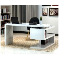 J&M Furniture A33 Office Desk, White -Boraam Industries Shop 1f61993903fa3ee6 6829 w800 h800 b0 p0