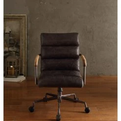 Acme Furniture Harith Top Grain Leather Office Chair, Retro Brown, Antique Ebony 9 Acme Furniture Harith Top Grain Leather Office Chair, Retro Brown, Antique Ebony -Boraam Industries Shop 20b1da600e6049f9 5193 w800 h800 b0 p0