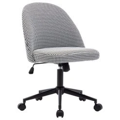 Duhome Elegant Lifestyle Chic Minimalist Desk Chair, Houndstooth-Linen Fabric