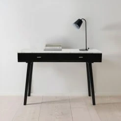 The Bianco Collection Viola 44" Rectangular Italian Carrara White Marble Writing Desk, Black, 15" Wide 17 The Bianco Collection Viola 44" Rectangular Italian Carrara White Marble Writing Desk, Black, 15" Wide -Boraam Industries Shop 2171bd5c0061a256 0833 w800 h800 b0 p0