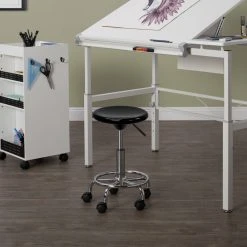 Studio Designs Studio Stool, Black/Chrome -Boraam Industries Shop 2391913b0c019ead 4826 w800 h800 b0 p0