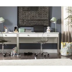South Shore Furniture South Shore Interface Desk With 2 Drawers, Pure White -Boraam Industries Shop 25213c3c09236340 1867 w800 h800 b0 p0