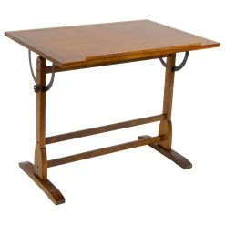 Studio Designs Elegant Distressed Vintage Drafting Table, Rustic Oak, 42"x30" -Boraam Industries Shop 26114952072114e9 4926 w800 h800 b1 p0