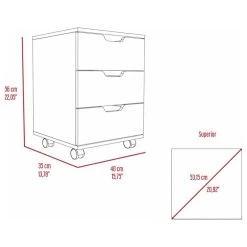 FM FURNITURE Lyon Mobile 3 Drawer Filing Cabinet With All Metal Hardware, And 3 Drawers, Blac -Boraam Industries Shop 2631733303515823 1880 w800 h800 b1 p0