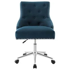 LexMod Regent Tufted Button Swivel Upholstered Fabric Office Chair, Azure -Boraam Industries Shop 264180c600cd2c79 0536 w800 h800 b1 p0