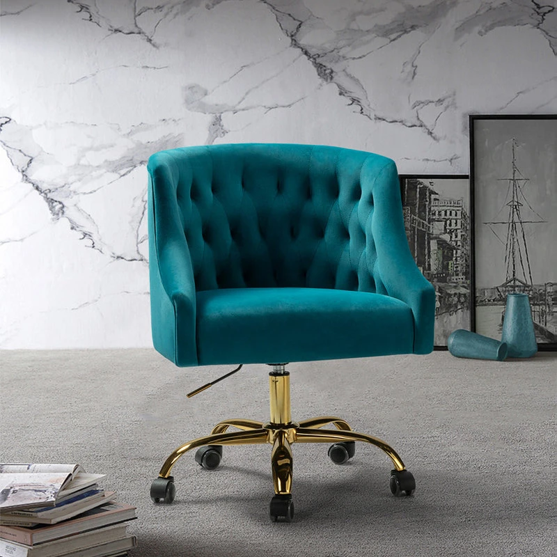 Karat Home Lydia Task Chair, Turquoise 4 Karat Home Lydia Task Chair, Turquoise - Image 2