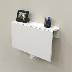 InPlace 30in Collapsible Wall Mounted Desk Shelf White -Boraam Industries Shop 2781c6cb007879e2 2464 w800 h800 b0 p0