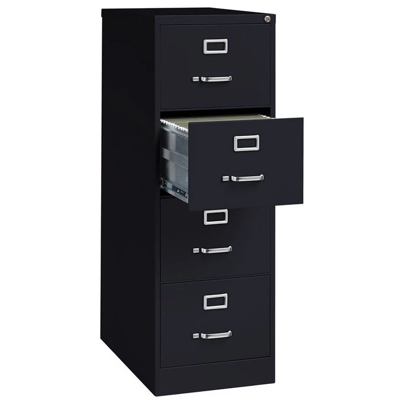 Hirsh Industries LLC Hirsh 26.5-in Deep Metal 4 Drawer Legal Width Vertical File Cabinet In Black 5 Hirsh Industries LLC Hirsh 26.5-in Deep Metal 4 Drawer Legal Width Vertical File Cabinet In Black - Image 3