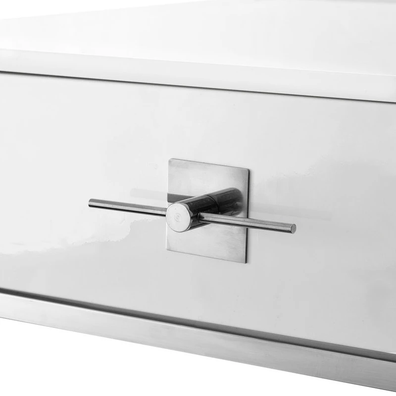 Nicole Miller Moku Desk, 2 Drawers, White And Chrome 9 Nicole Miller Moku Desk, 2 Drawers, White And Chrome - Image 7