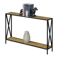 Convenience Concepts Tucson Console Table In Light Oak Wood Finish
