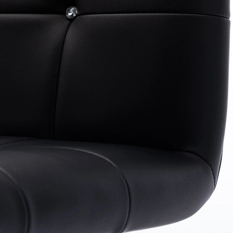 Duhome Elegant Lifestyle Rhinestone Square Tufted Desk Chair, Black-Pu 6 Duhome Elegant Lifestyle Rhinestone Square Tufted Desk Chair, Black-Pu - Image 4