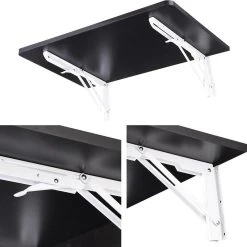 Yescom Wall Mounted Floating Folding Computer Desk, Black -Boraam Industries Shop 29b129fe0a4f537e 8369 w800 h800 b0 p0