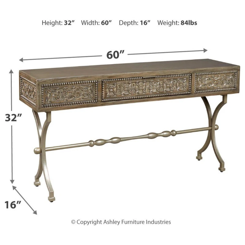 Ashley Furniture Industries Quinnland Console Sofa Table 6 Ashley Furniture Industries Quinnland Console Sofa Table - Image 4
