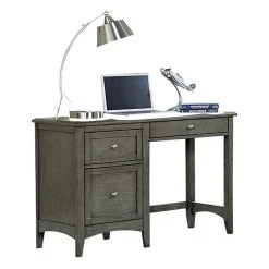 Domain Industries Inc. Lexicon Garcia Wood Writing Desk In Gray