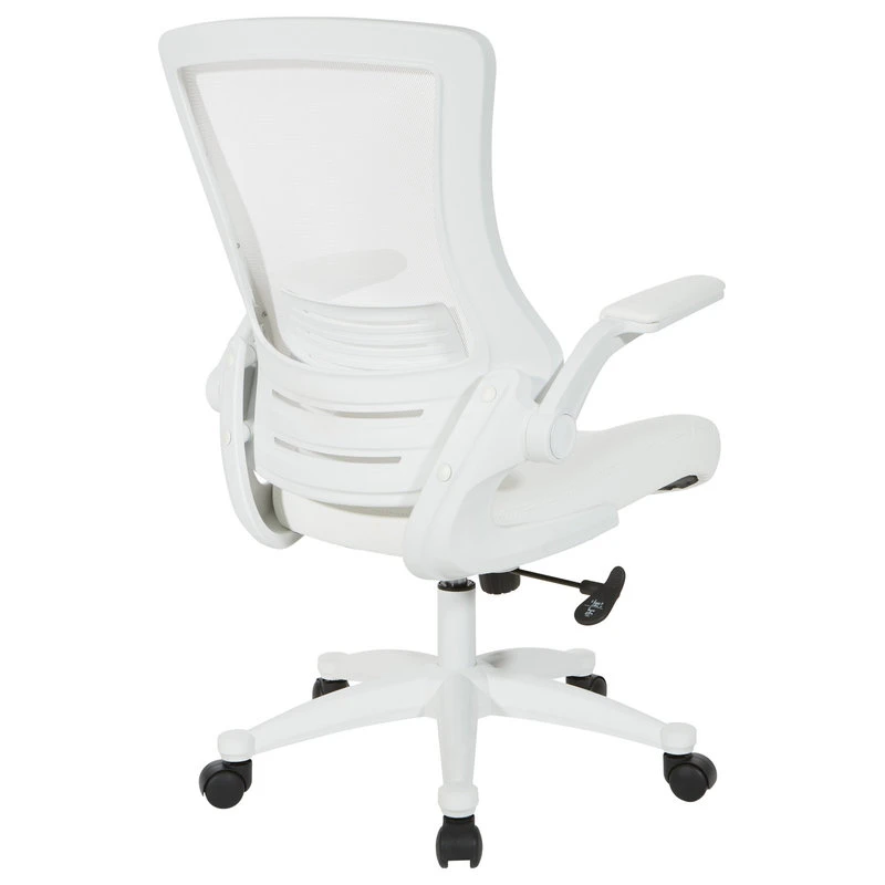 Office Star Products White Screen Back Manager's Chair, Linen Stone Fabric, White 4 Office Star Products White Screen Back Manager's Chair, Linen Stone Fabric, White - Image 3