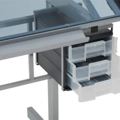 Studio Designs Vision Craft Station And Stool, Silver And Blue Glass -Boraam Industries Shop 305111c603612c75 3160 w800 h800 b0 p0