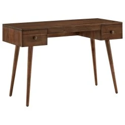 Inspire Q Ellis Wood 2-Drawer Writing Desk, Walnut