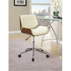 Coaster Home Furnishings Coaster Contemporary Leatherette Office Chair, White -Boraam Industries Shop 31c1e5d3086400b8 2163 w800 h800 b0 p0