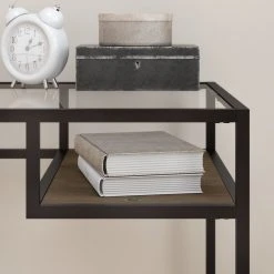 Bush Industries Bush Furniture Anthropology 48W Glass Top Writing Desk With Shelf -Boraam Industries Shop 3201a0600cf6dba4 3140 w800 h800 b0 p0