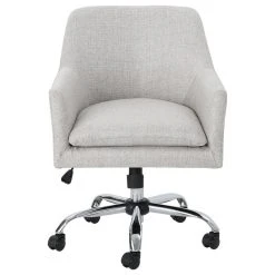 GDFStudio GDF Studio Morgan Mid Century Modern Fabric Home Office Chair With Chrome Base, Beige -Boraam Industries Shop 321121c301e132eb 4222 w800 h800 b1 p0