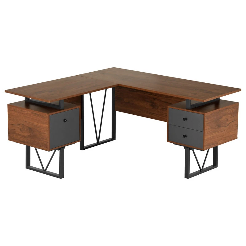 Rta Products- L Reversible L-Shape Computer Desk With Drawers And File Cabinet 12 Rta Products- L Reversible L-Shape Computer Desk With Drawers And File Cabinet - Image 10