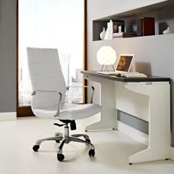 LexMod Finesse Highback Faux Leather Office Chair, White -Boraam Industries Shop 3311329000cd1a3e 0097 w800 h800 b0 p0