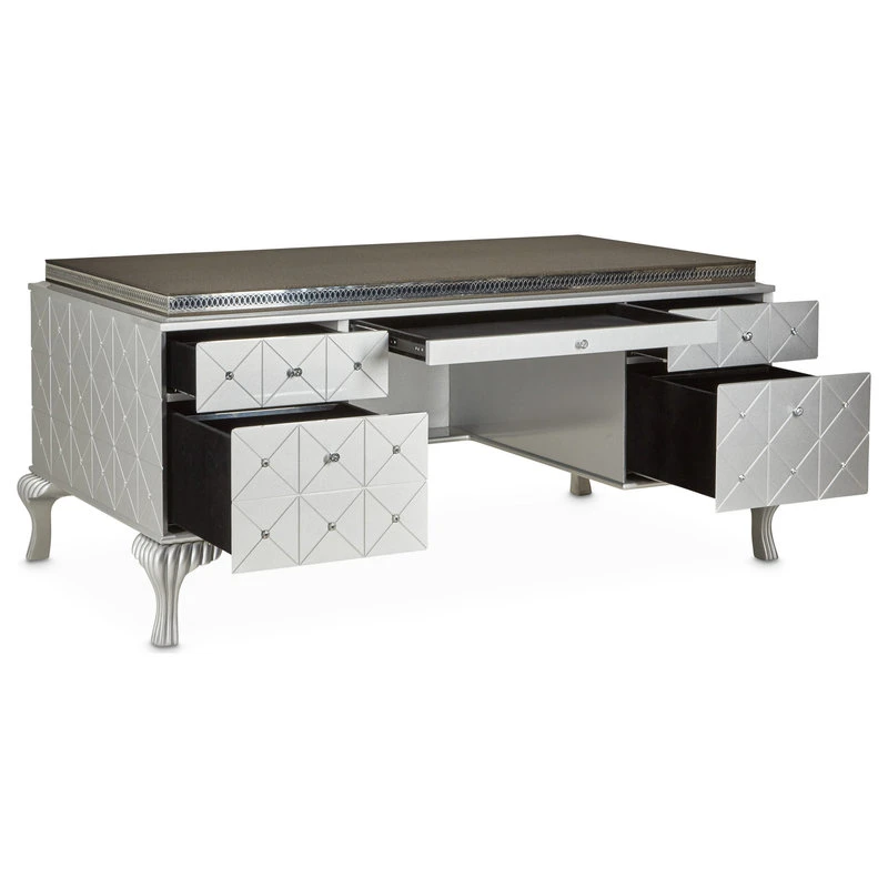 Michael Amini Hollywood Swank Desk, Caviar 6 Michael Amini Hollywood Swank Desk, Caviar - Image 4
