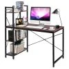 Costway Modern Computer Desk With 4-Tier Shelves PC Study Table Home Office