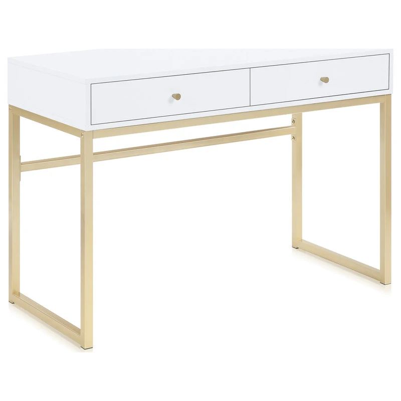 Belleze 42" Home Office Writing Computer Desk Console Table, White 3 Belleze 42" Home Office Writing Computer Desk Console Table, White