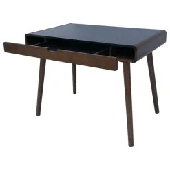 GDFStudio GDF Studio Rex Mid Century Rubberwood Writing Desk, Charcoal Gray/Medium Brown -Boraam Industries Shop 35414ff701e66a6c 8450 w800 h800 b1 p0