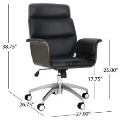 GDFStudio Byron Mid-Century Modern Swivel Office Chair, Black/Gray/Silver -Boraam Industries Shop 3691d6cc0f9079e2 9250 w800 h800 b1 p0