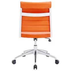 LexMod Jive Armless Mid Back Faux Leather Office Chair, Orange -Boraam Industries Shop 3791640300cd1d63 0462 w800 h800 b1 p0