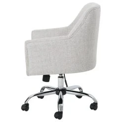 GDFStudio GDF Studio Morgan Mid Century Modern Fabric Home Office Chair With Chrome Base, Beige -Boraam Industries Shop 384178e201e132eb 4222 w800 h800 b1 p0