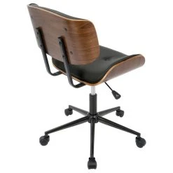 Lumisource Lombardi Adjustable Office Chair With Swivel, Walnut And Black -Boraam Industries Shop 3a912a030c1a9ef4 1693 w800 h800 b1 p0