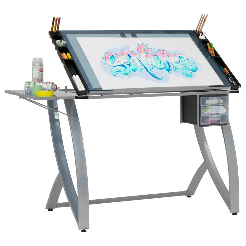 Studio Designs Futura Advance Craft And Drawing Table With Adjustable Top And Folding Shelf 3 Studio Designs Futura Advance Craft And Drawing Table With Adjustable Top And Folding Shelf