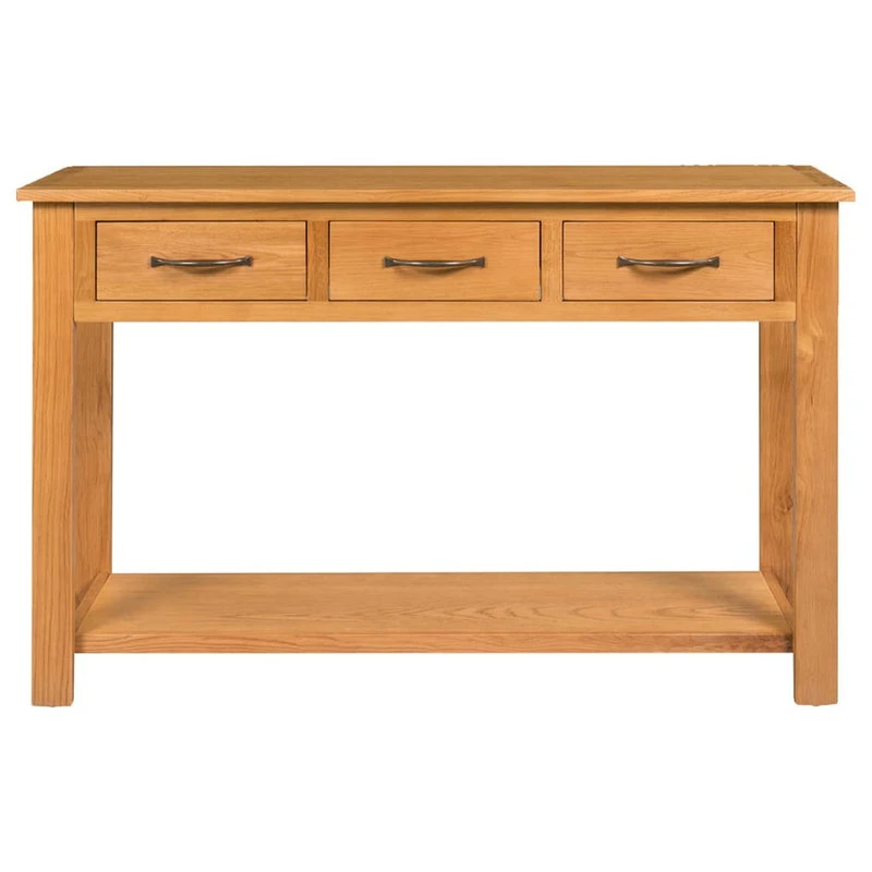 Vida XL International B.V. VidaXL Solid Oak Wood Console Table Entryway Table Accent Table Hallway Home 4 Vida XL International B.V. VidaXL Solid Oak Wood Console Table Entryway Table Accent Table Hallway Home - Image 2