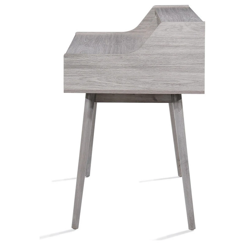 GDFStudio GDF Studio Belinda Mid Century Modern Finished Fiberboard Home Office Desk, Gray 11 GDFStudio GDF Studio Belinda Mid Century Modern Finished Fiberboard Home Office Desk, Gray - Image 9