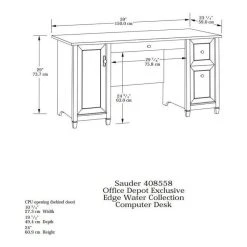 Sauder Edge Water Computer Desk In Estate Black -Boraam Industries Shop 3bf1414c0f3769a5 9301 w800 h800 b1 p0