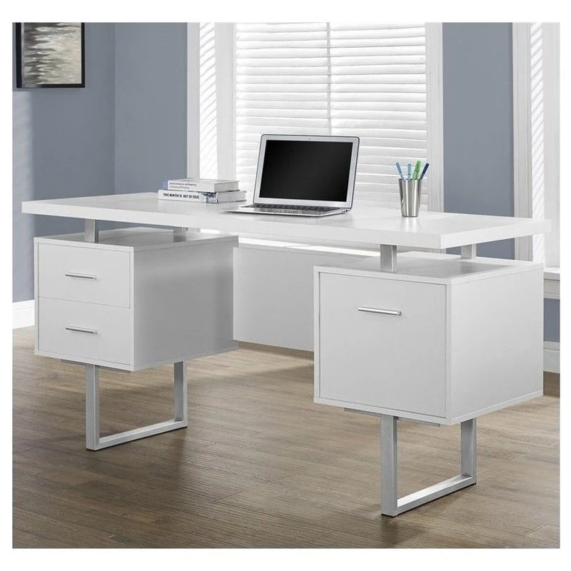 Pemberly Row 60" Office Desk In White 5 Pemberly Row 60" Office Desk In White - Image 3