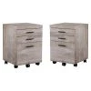 Home Square 3 Drawer Vertical Mobile Filing Cabinet Set In Taupe Gray (Set Of 2) -Boraam Industries Shop 3c51e2530121e382 5459 w800 h800 b1 p0