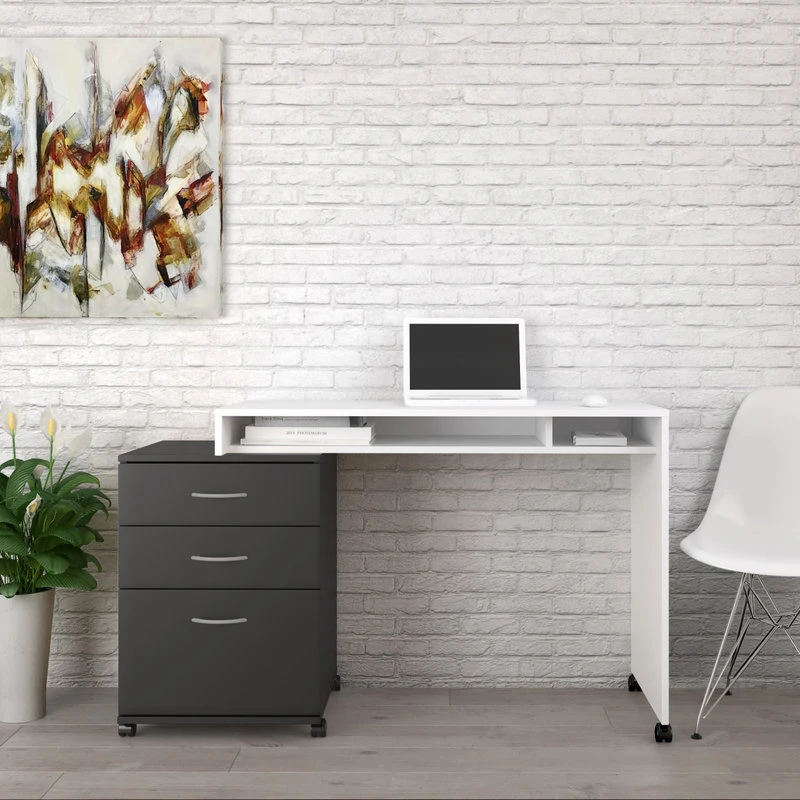 Nexera Essentials 3-Drawer Rolling Filing Cabinet With Black Finish 6092 5 Nexera Essentials 3-Drawer Rolling Filing Cabinet With Black Finish 6092 - Image 3