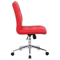 Boss Office Products Boss Office Modern Faux Leather Tufted Ergonomic Office Swivel Chair In Red -Boraam Industries Shop 3c9100460f9a49a4 5684 w800 h800 b1 p0