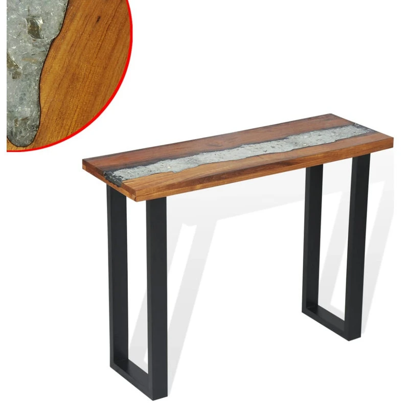 Vida XL International B.V. VidaXL Solid Teak Console Table Industrial End Side Living Room Furniture 5 Vida XL International B.V. VidaXL Solid Teak Console Table Industrial End Side Living Room Furniture - Image 3