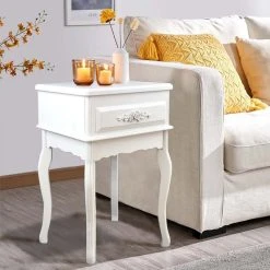 Home Garden Collections White Wood Nightstand Queen Anne Style Mid Century Console Table 21 Home Garden Collections White Wood Nightstand Queen Anne Style Mid Century Console Table -Boraam Industries Shop 3cd14bfa0140dfc7 3887 w800 h800 b0 p0