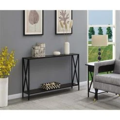 Convenience Concepts Tucson Console Table In Espresso Wood Finish And Black Steel Frame -Boraam Industries Shop 40f198cd0ef18949 1107 w800 h800 b0 p0