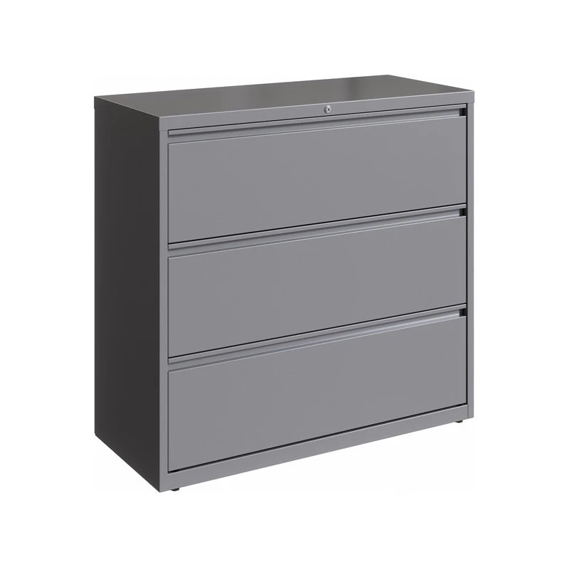 Hirsh Industries LLC Hirsh 42in Wide HL10000 Series 3 Drawer Metal Lateral File Cabinet Arctic Silver 3 Hirsh Industries LLC Hirsh 42in Wide HL10000 Series 3 Drawer Metal Lateral File Cabinet Arctic Silver