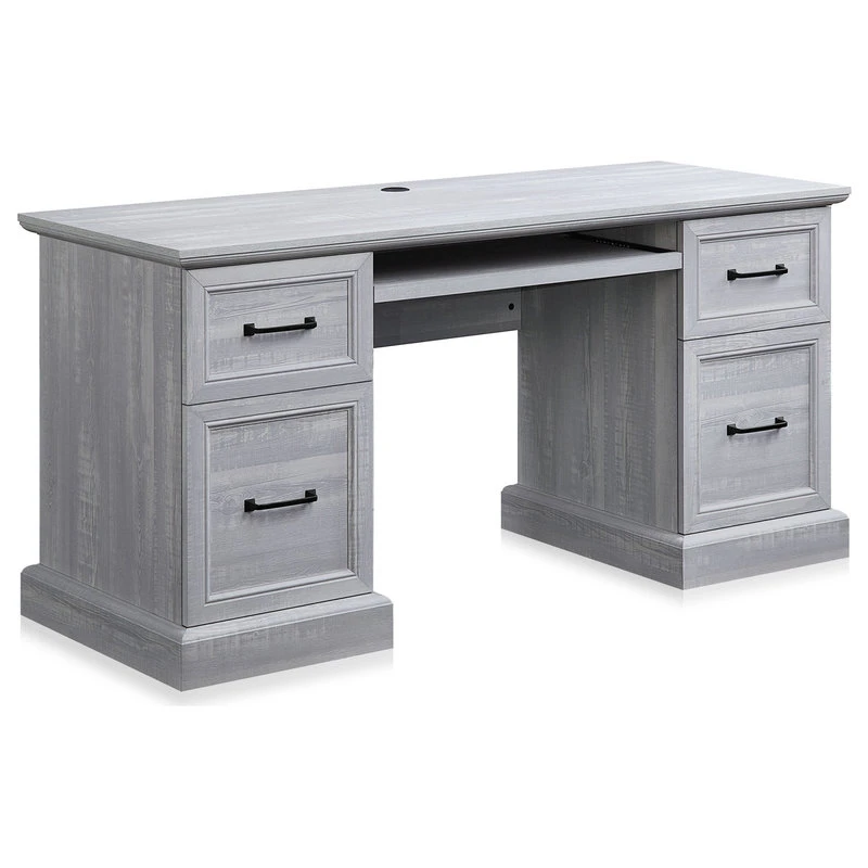 BELLEZE Rhudi 62" Executive Desk, Stone Gray 3 BELLEZE Rhudi 62" Executive Desk, Stone Gray